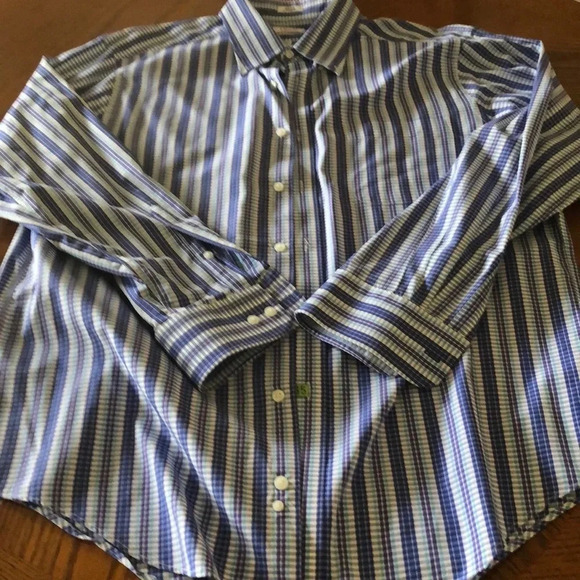 IZOD Easy Care Button Up Dress Shirt 16.5 - Picture 1 of 4